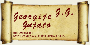 Georgije Gnjato vizit kartica